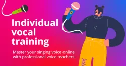 Individual Vocal Training Online - Facebook Post Template