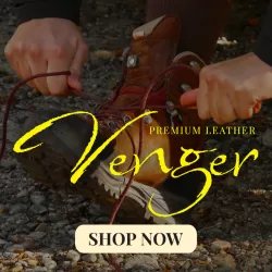 Venger Premium Leather Hiking Boots Social Media Template